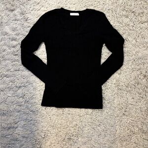 Active Basic Black Long Sleeve Top Size S